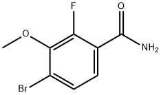 4-Bromo-2-fluoro-3-methoxybenzamide 结构式