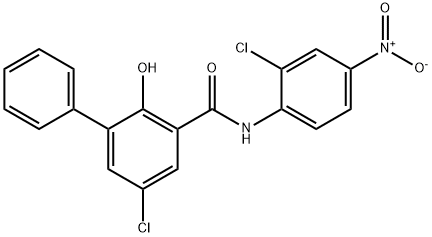 [1,1'-Biphenyl]-3-carboxamide, 5-chloro-N-(2-chloro-4-nitrophenyl)-2-hydroxy- 结构式