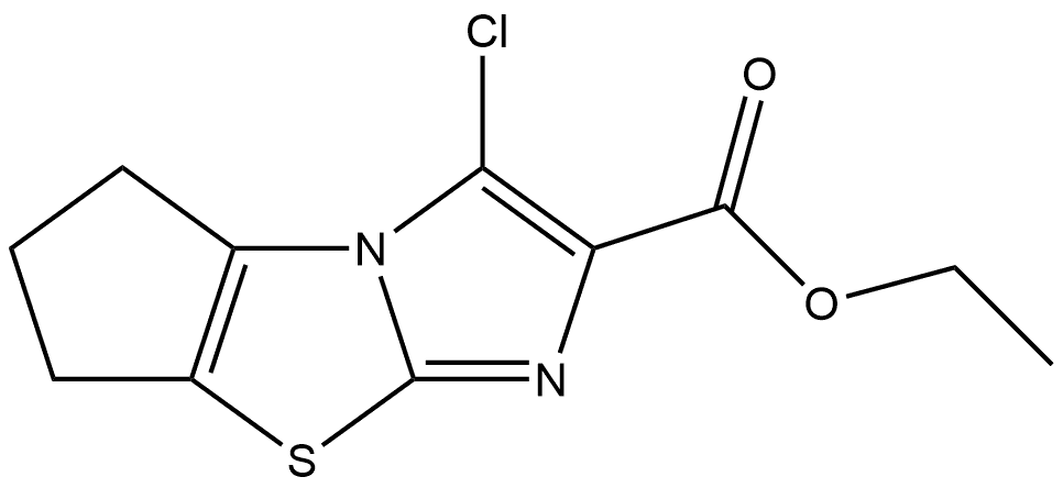 ethyl 3-chloro-6,7-dihydro-5H-cyclopenta[d]imidazo[2,1-b]thiazole-2-carboxylate Struktur