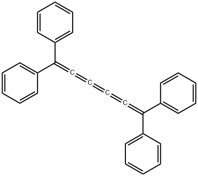 Benzene, 1,1',1'',1'''-(1,2,3,4,5-hexapentaene-1,6-diylidene)tetrakis- Structure