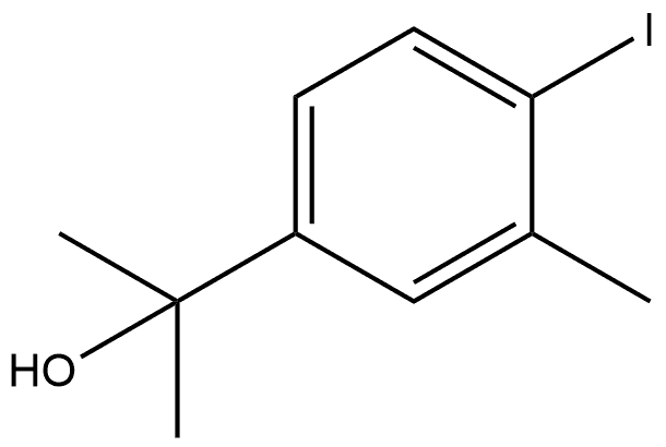 2-(4-碘-3-甲基苯基)-2-丙醇 结构式