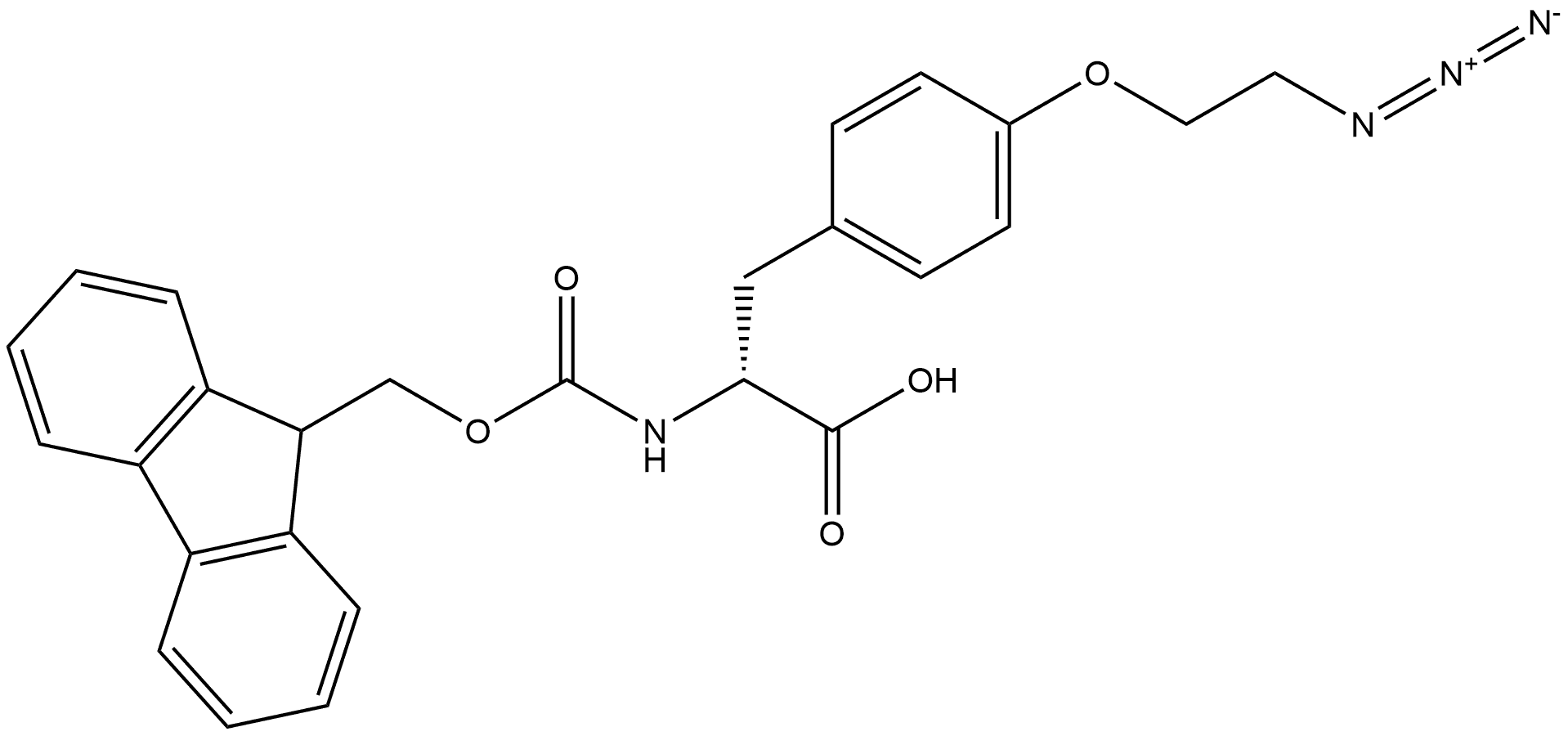 N-Fmoc-O-(2-azidoethyl)-D-tyrosine Structure