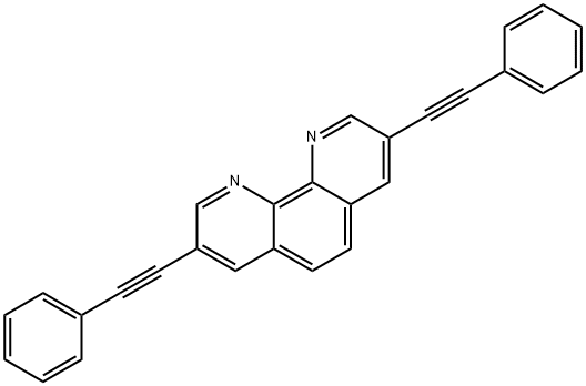 3,8-双(苯乙炔基)-1,10-菲咯啉 结构式