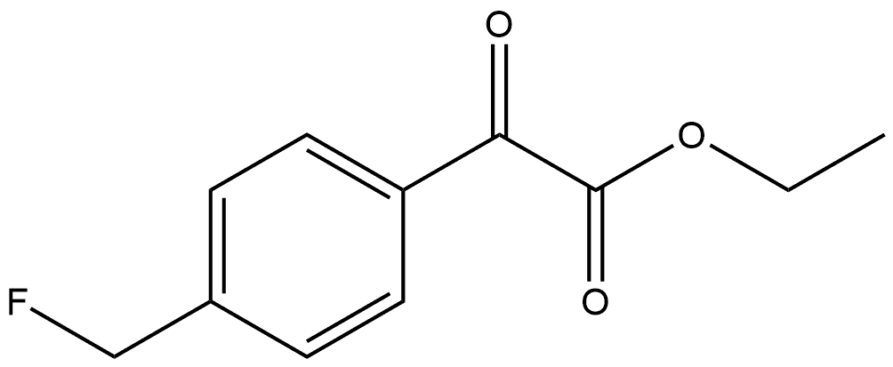 Benzeneacetic acid, 4-(fluoromethyl)-α-oxo-, ethyl ester Struktur