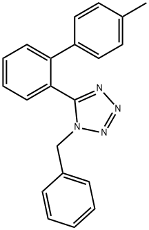 1H-Tetrazole, 5-(4'-methyl[1,1'-biphenyl]-2-yl)-1-(phenylmethyl)- Structure