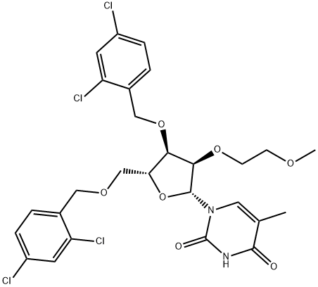 Uridine, 3',5'-bis-O-[(2,4-dichlorophenyl)methyl]-2'-O-(2-methoxyethyl)-5-methyl- (9CI)
