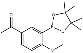 1-(4-甲氧基-3-(4,4,5,5-四甲基-1,3,2-二氧硼杂环戊烷-2-基)苯基)乙酮, 1688672-91-4, 结构式