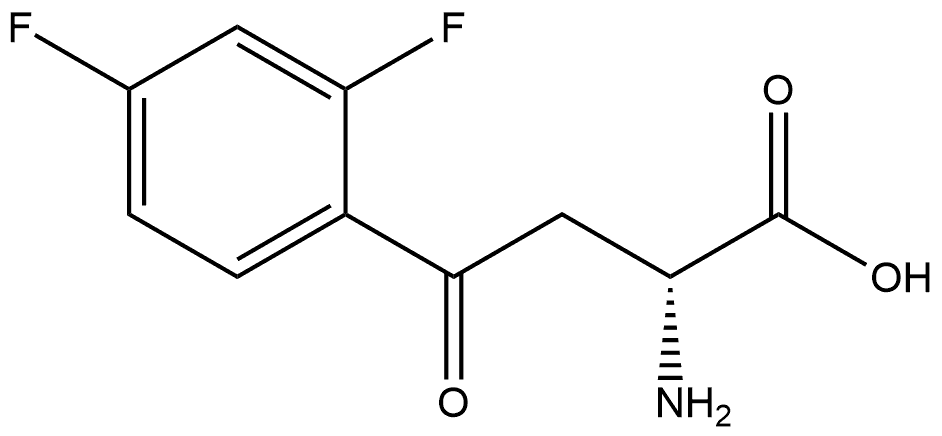 (R)-2-amino-4-(2,4-difluorophenyl)-4-oxobutanoic acid 结构式