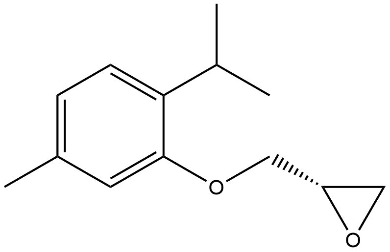 (S)-2-((2-isopropyl-5-methylphenoxy)methyl)oxirane Structure