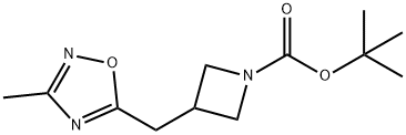 3-[(3-甲基-1,2,4-噁二唑-5-基)甲基]氮杂环丁烷-1-羧酸叔丁酯,1690493-80-1,结构式