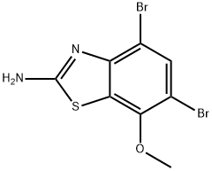 2-Benzothiazolamine, 4,6-dibromo-7-methoxy- Structure