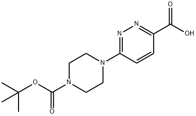 3-Pyridazinecarboxylic acid, 6-[4-[(1,1-dimethylethoxy)carbonyl]-1-piperazinyl]- Structure