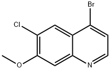 4-bromo-6-chloro-7-methoxyquinoline 结构式