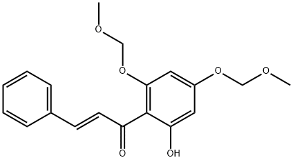 (E)-1-(2-羟基-4,6-双(甲氧基甲氧基)苯基)-3-苯基丙-2-烯-1-酮, 169132-91-6, 结构式