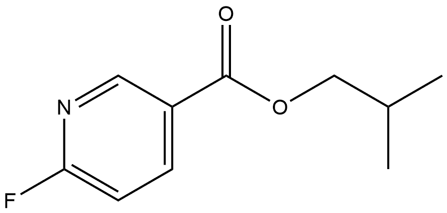 2-Methylpropyl 6-fluoro-3-pyridinecarboxylate 结构式