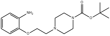 1-Piperazinecarboxylic acid, 4-[2-(2-aminophenoxy)ethyl]-, 1,1-dimethylethyl ester Structure