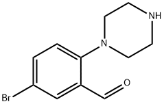5-bromo-2-(piperazin-1-yl)benzaldehyde,1692194-79-8,结构式