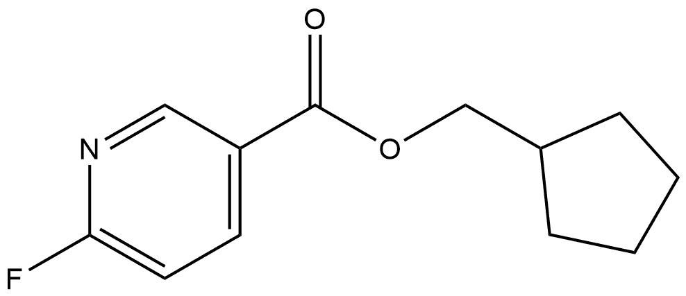 Cyclopentylmethyl 6-fluoro-3-pyridinecarboxylate 结构式
