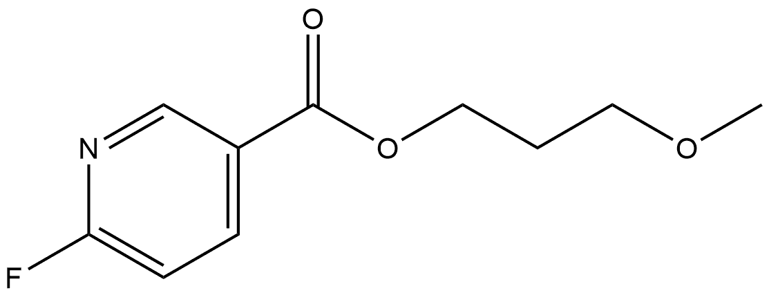3-Methoxypropyl 6-fluoro-3-pyridinecarboxylate 结构式