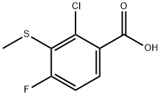 Benzoic acid, 2-chloro-4-fluoro-3-(methylthio)-,169310-06-9,结构式
