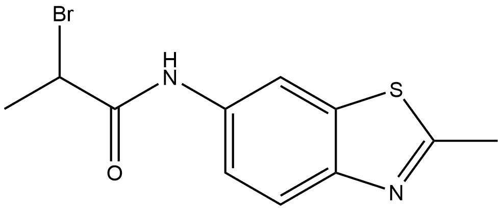 2-Bromo-N-(2-methyl-6-benzothiazolyl)propanamide 结构式