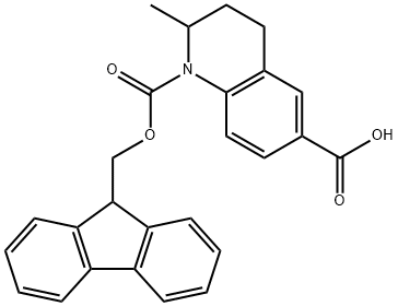 1-{[(9H-fluoren-9-yl)methoxy]carbonyl}-2-methyl-1,2,3,4-tetrahydroquinoline-6-carboxylic acid Struktur