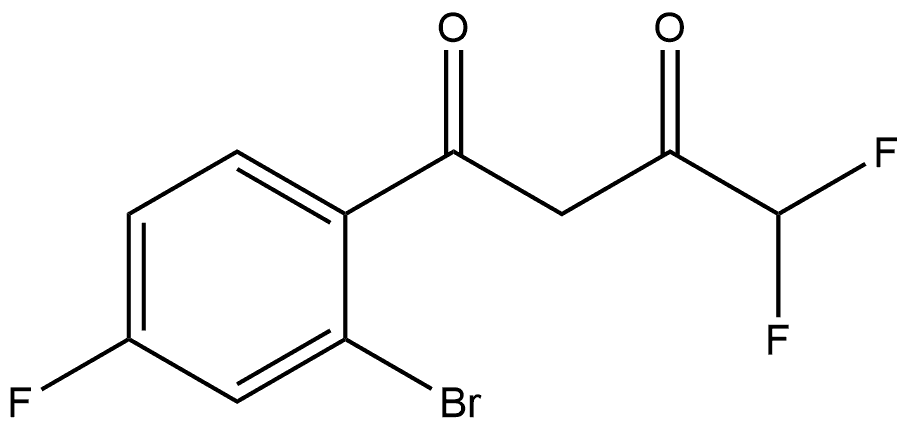 1-(2-Bromo-4-fluorophenyl)-4,4-difluoro-1,3-butanedione Struktur