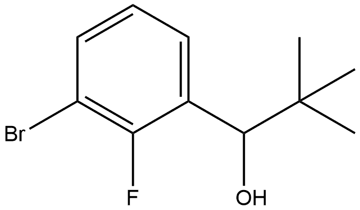 1-(3-bromo-2-fluorophenyl)-2,2-dimethylpropan-1-ol Struktur