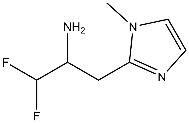1,1-difluoro-3-(1-methyl-1H-imidazol-2-yl)propan-2-amine 结构式