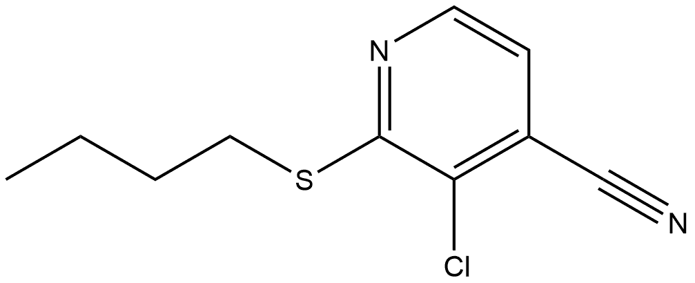 2-(Butylthio)-3-chloro-4-pyridinecarbonitrile Structure