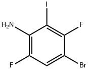 Benzenamine, 4-bromo-3,6-difluoro-2-iodo- Structure