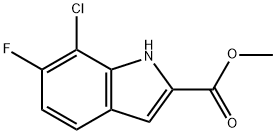 1H-Indole-2-carboxylic acid, 7-chloro-6-fluoro-, methyl ester Struktur