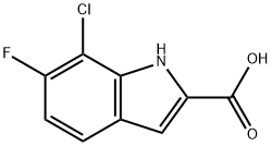 7-Chloro-6-fluoro-1H-indole-2-carboxylic acid Struktur
