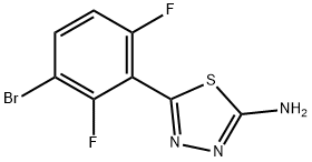 2-氨基-5-(3-溴-2,6-二氟苯基)-1,3,4-噻二唑, 1697284-46-0, 结构式