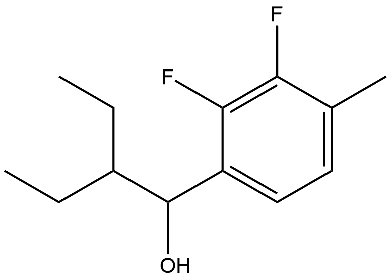 α-(1-Ethylpropyl)-2,3-difluoro-4-methylbenzenemethanol Structure