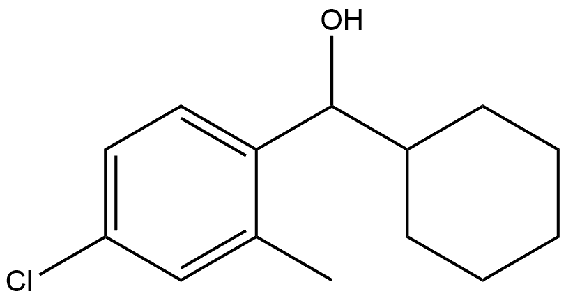 4-Chloro-α-cyclohexyl-2-methylbenzenemethanol 结构式