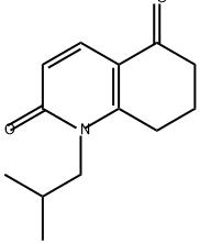 2,5(1H,6H)-Quinolinedione, 7,8-dihydro-1-(2-methylpropyl)- Struktur