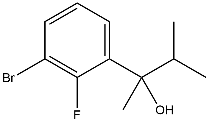 3-Bromo-2-fluoro-α-methyl-α-(1-methylethyl)benzenemethanol 结构式