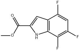 4,6,7-三氟-1H-吲哚-2-甲酸甲酯,1698129-26-8,结构式
