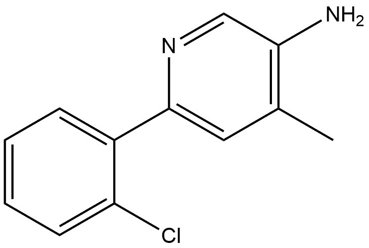 6-(2-Chlorophenyl)-4-methyl-3-pyridinamine 结构式