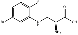 Alanine, 3-[(5-bromo-2-fluorophenyl)amino]-,1698571-65-1,结构式