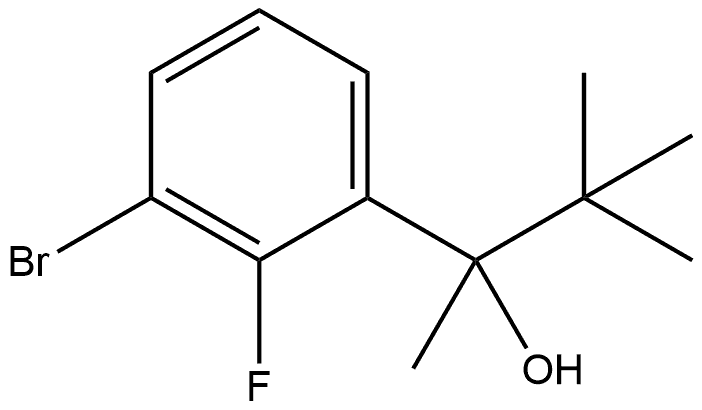 3-Bromo-α-(1,1-dimethylethyl)-2-fluoro-α-methylbenzenemethanol,1698950-49-0,结构式