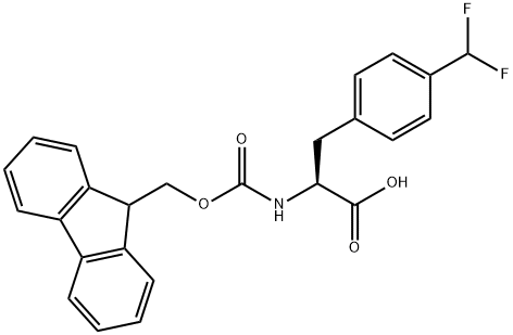 4-(Difluoromethyl)-N-[(9H-fluoren-9-ylmethoxy)carbonyl]phenylalanine Structure