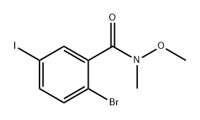 2-Bromo-5-iodo-N-methoxy-N-methylbenzamide 结构式