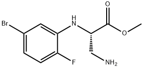 Alanine, 3-amino-N-(5-bromo-2-fluorophenyl)-, methyl ester,1699258-66-6,结构式