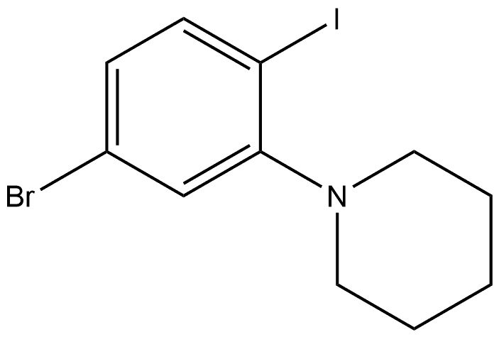 1-(5-Bromo-2-iodophenyl)piperidine Structure