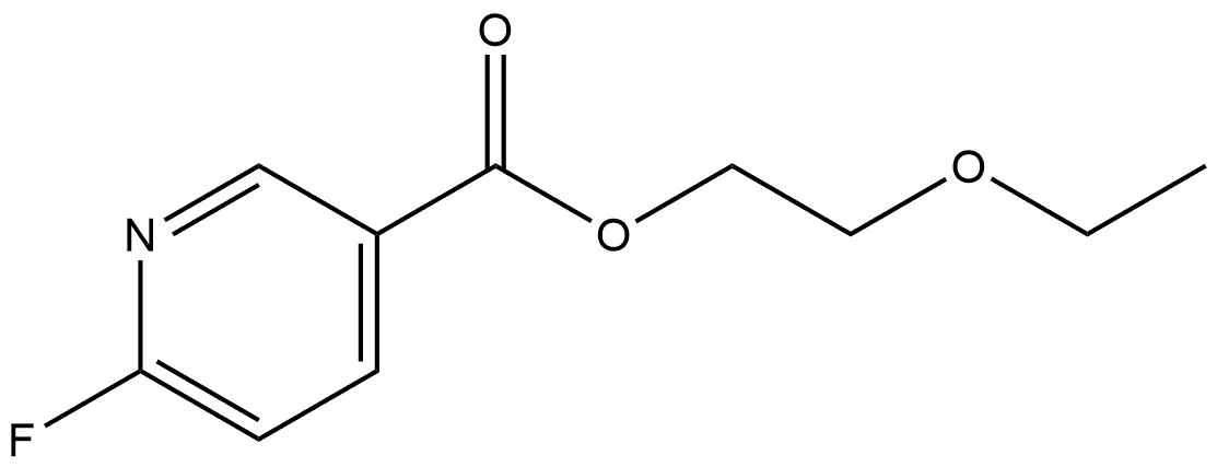 2-Ethoxyethyl 6-fluoro-3-pyridinecarboxylate 结构式