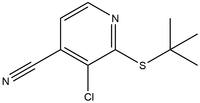 3-Chloro-2-[(1,1-dimethylethyl)thio]-4-pyridinecarbonitrile Structure