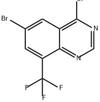 6-溴-4-氯-8-(三氟甲基)喹唑啉, 1700636-80-1, 结构式