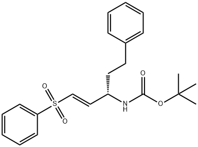 Carbamic acid, [(1S,2E)-1-(2-phenylethyl)-3-(phenylsulfonyl)-2-propenyl]-, 1,1-dimethylethyl ester (9CI) Structure